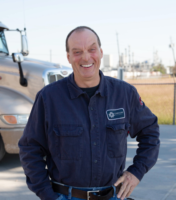 A smiling male Circon worker